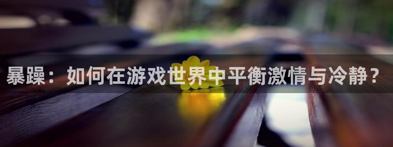 星欧娱乐测速：暴躁：如何在游戏世界中平衡激情与冷静？