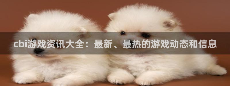 星欧娱乐怎么注册：cbi游戏资讯大全：最新、最热的游戏动态和